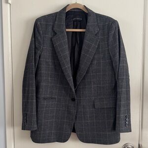 Zara Plaid Blazer XL